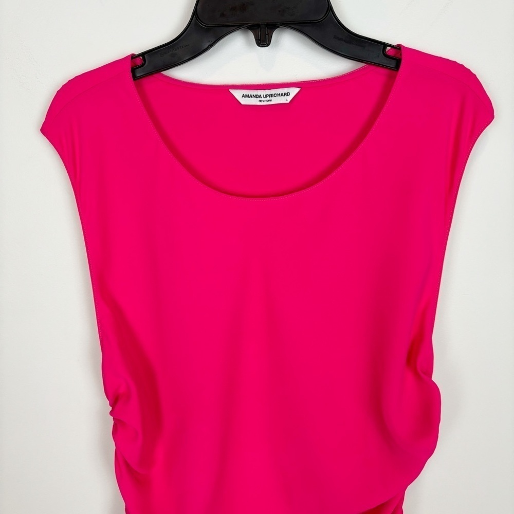 Amanda Uprichard Nessa Dress in Begonia Size L - Picture 3 of 9